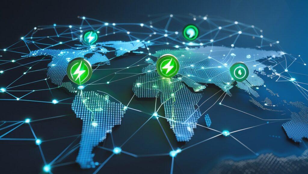 A_vibrant_futuristic_graphic_depicting-thesmarttweb - Sustainable Finance