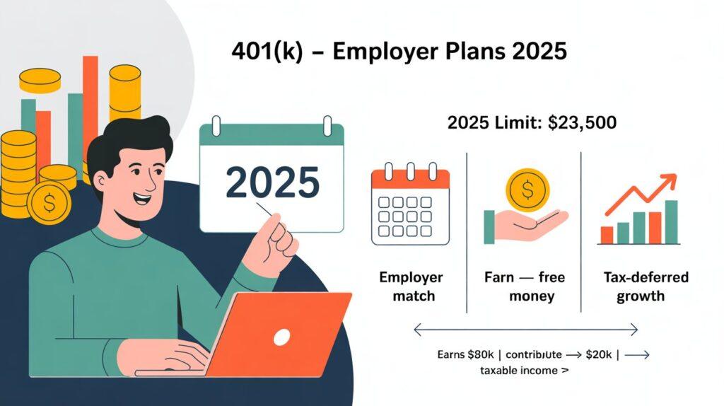 401k-infographic-showing-2025-limit-employer-match-and-tax-deferred-growth.